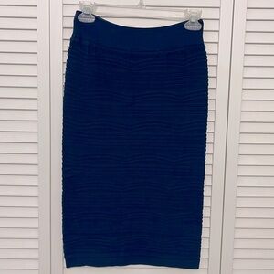 Trinity Tribe Women Medium Navy High Waist Ruched Form Fitting Skirt